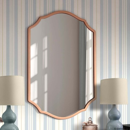 Specchio Da Parete Classico Cornice Rame