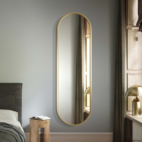 Specchio Ovale Camera Da Letto Cornice Oro