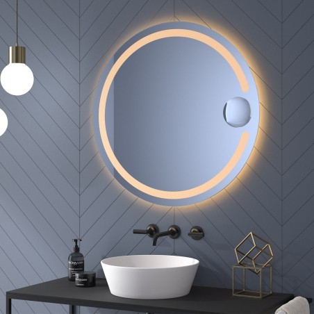 Specchio Bagno Rotondo Con Led Integrata