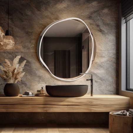 Specchio Bagno Con Cornice Bianca