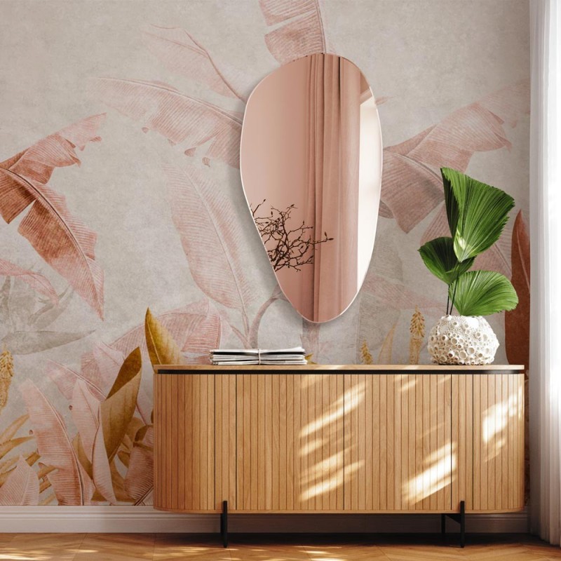 Specchio Moderno Per Soggiorno Colore Oro Rosa