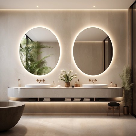 Specchio Ovale Retroilluminato per Bagno