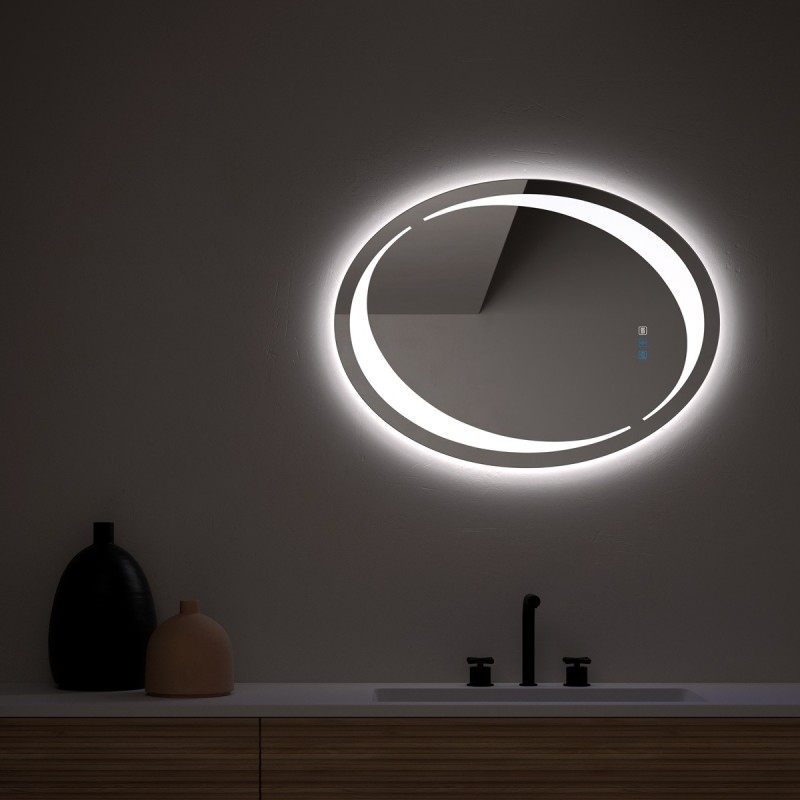 Specchio Ovale Bagno Con Luce Led