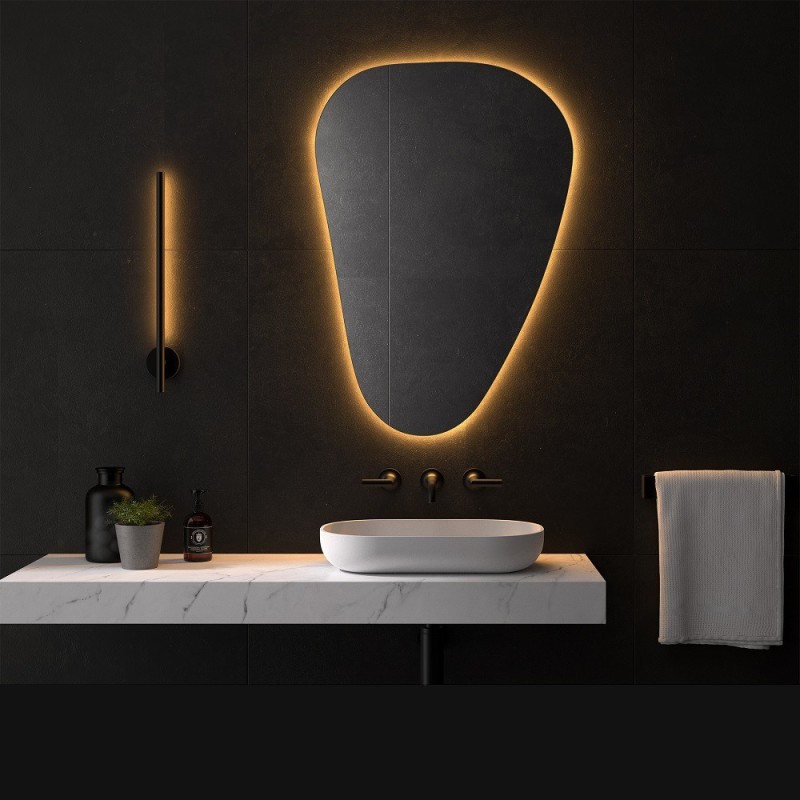 Specchio Irregolare Retroilluminato per Bagno