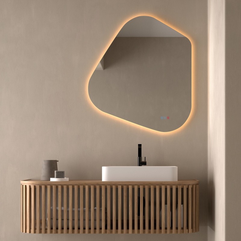 Specchio Bagno LED Asimmetrico Retroilluminato