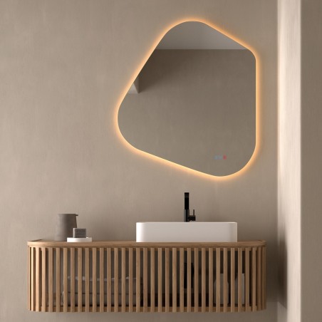 Specchio Bagno LED Asimmetrico Retroilluminato