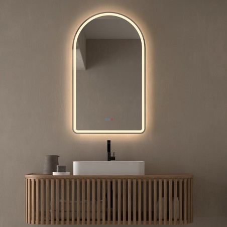 Specchio LED Bagno a Forma Di Arco Retroilluminato
