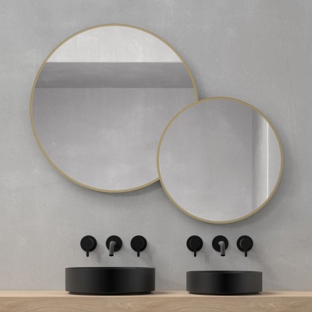 Specchio Per Bagno Particolare contorno dorato