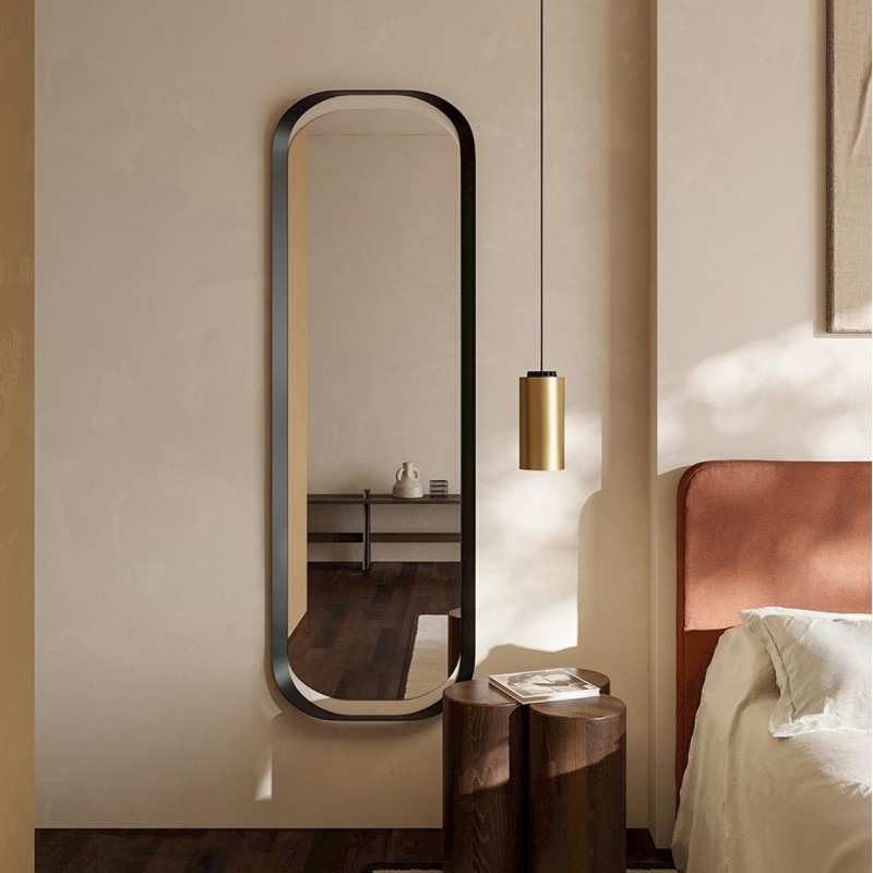 Specchio Moderno Per Cabina Armadio Cornice Nera