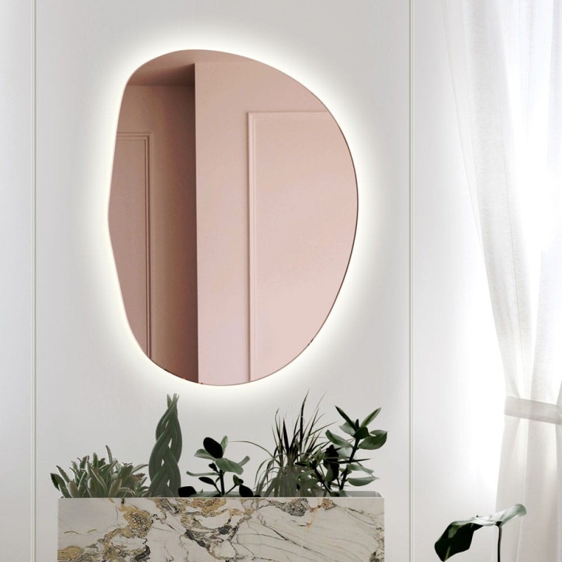 Specchio Per Comò Retroilluminato Oro Rosa