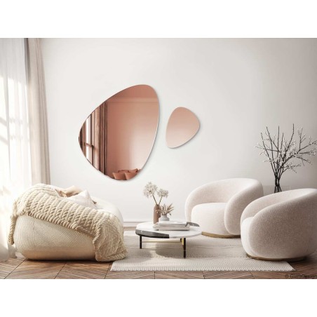 Specchio Per Soggiorno Moderno Fly Oro Rosa