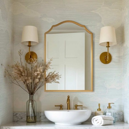 Specchio Ad Arco Classico Cornice Oro