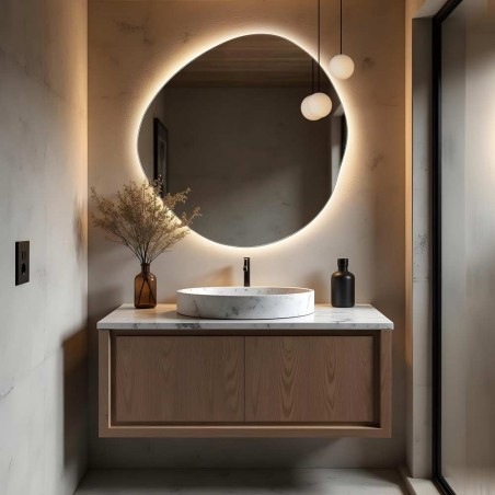 Specchio Bagno Asimmetrico Retroilluminato Lapis