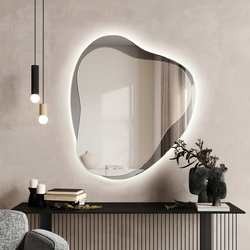 Specchio Ingresso Design Amo Cornice Grafite