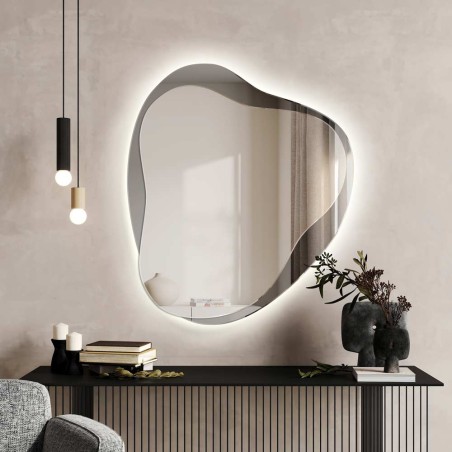 Specchio Ingresso Design Amo Cornice Grafite