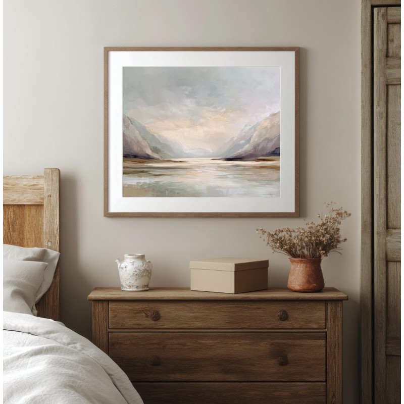 Quadro di Paesaggio Rilassante – Dove Dormono le Montagne