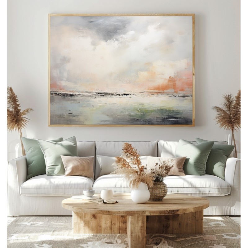 Quadro Per Soggiorno Moderno Paesaggio Astratto