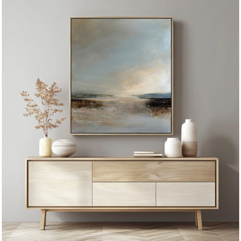 Paesaggio Astratto Minimalista Dai Toni Naturali E Atmosfera Eterea