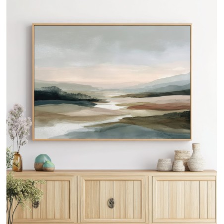 Quadro Per Ingresso Paesaggio Astratto Naturale Dai Toni Pastello