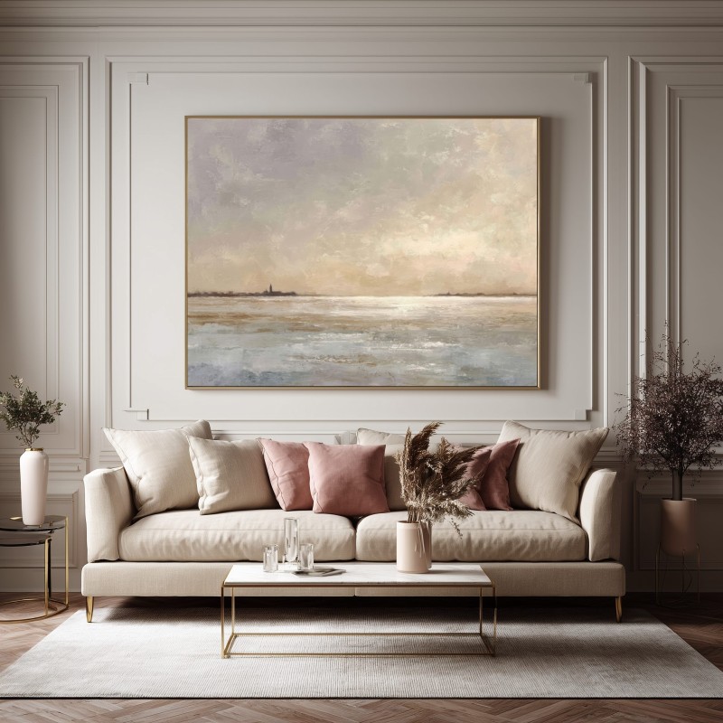 Quadro Per Soggiorno Venezia Al Tramonto Paesaggio Astratto