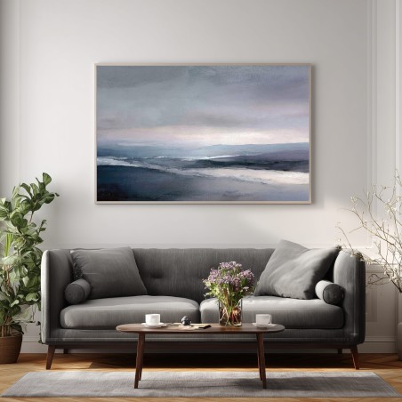 Quadro Per Soggiorno Paesaggio Astratto Tonalità Blu