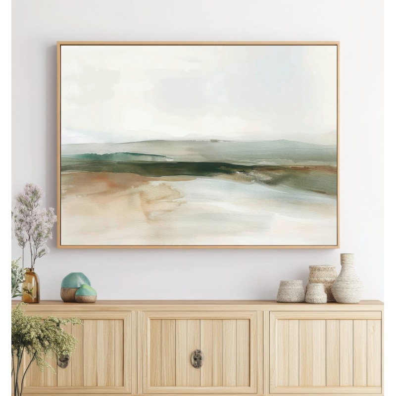 Quadro Per Soggiorno Paesaggio Astratto Dai Toni Terra Naturali