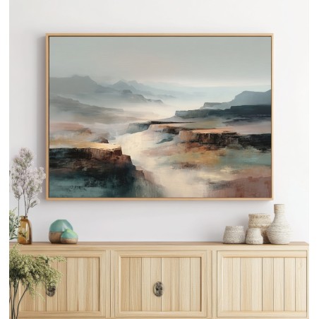 Quadro Paesaggio Astratto Contemporaneo Toni Terra