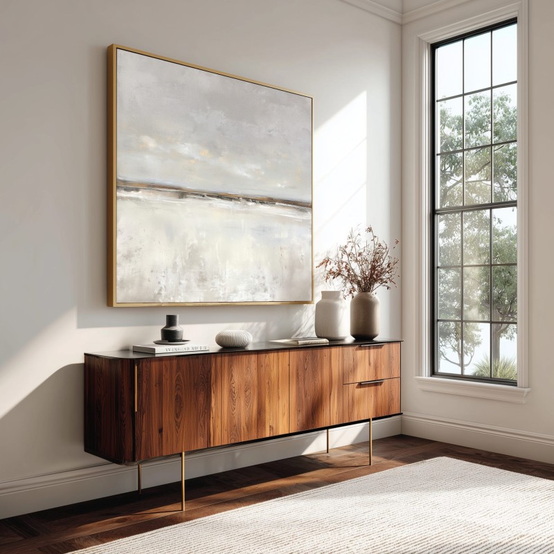 Quadro Astratto Minimal Per Soggiorno Moderno