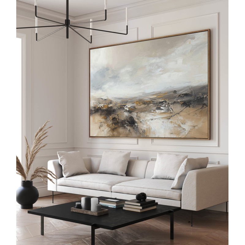 Quadro Astratto Moderno In Toni Terra E Neutri
