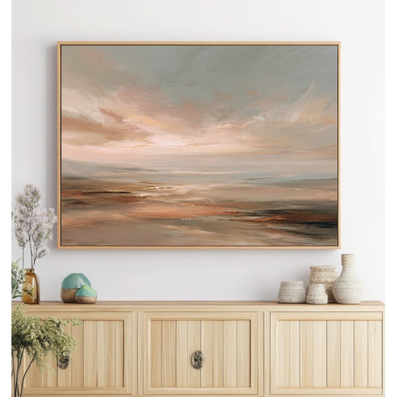 Stampa Quadro Astratto Moderno Orizzonte al Tramonto