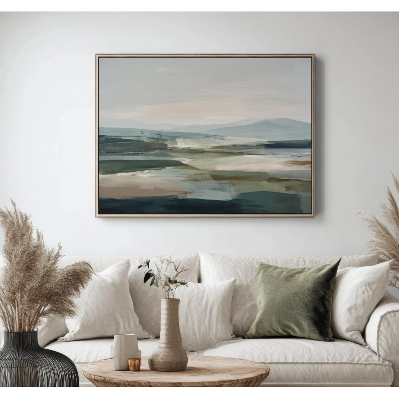 Stampa Su Tela Paesaggio Astratto Toni Naturali E Atmosfera Calma