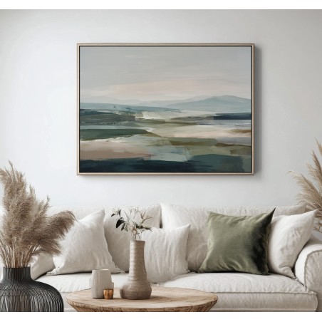 Stampa Su Tela Paesaggio Astratto Toni Naturali E Atmosfera Calma
