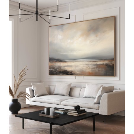 Quadro Astratto Con Toni Neutri Per Sala Da Pranzo