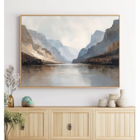 Quadro Astratto Moderno Paesaggio Tranquillo Per Soggiorno