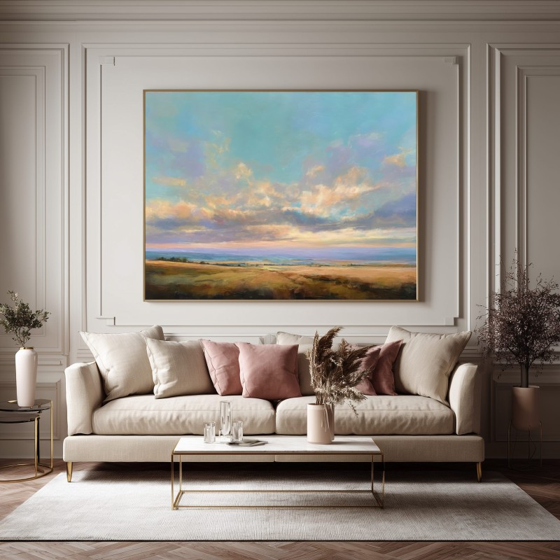 Quadro Astratto Calmante in Stile Minimal Moderno