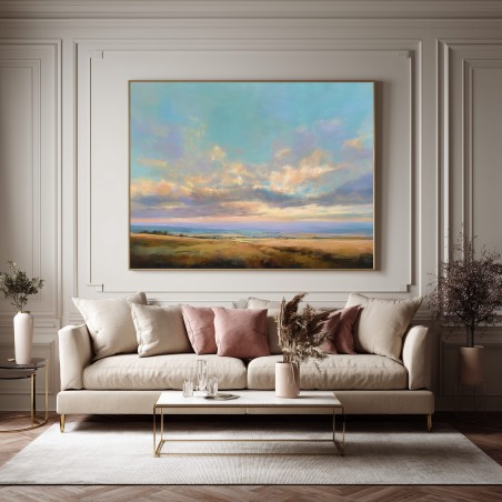 Quadro Astratto Calmante in Stile Minimal Moderno