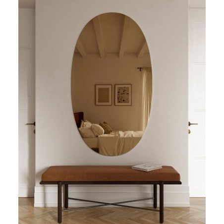 Specchio Ovale Grande Colore Bronzo Design Elegante e Raffinato