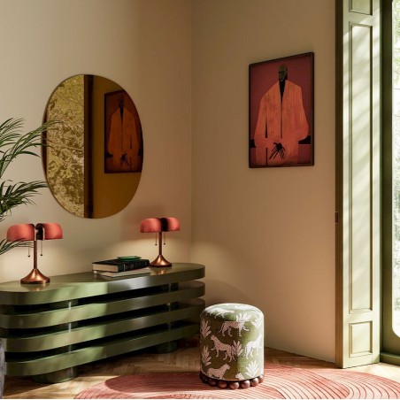 Specchio Ovale Bronzo Di Design Elegante Per Ingresso