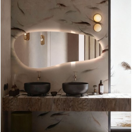 Specchio Asimmetrico Retroilluminato Per Bagno