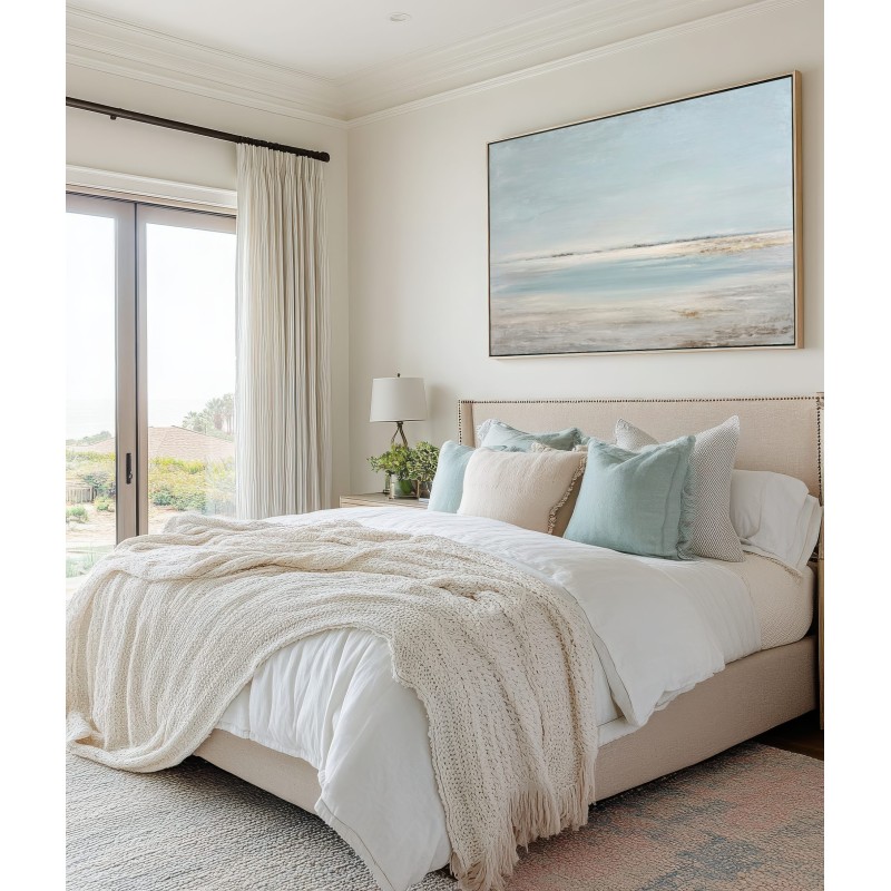 Quadro Mare Astratto Minimalista Per Camera Da Letto