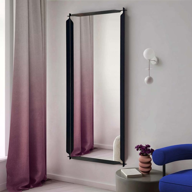 Specchio Rettangolare con Cornice Nera Design Moderno