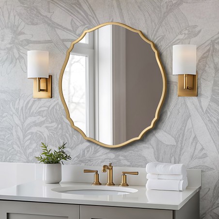 Specchio Classico Elegante Dorato per Bagno