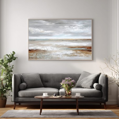 Quadro Astratto Orizzonte Mare Per Soggiorno Moderno