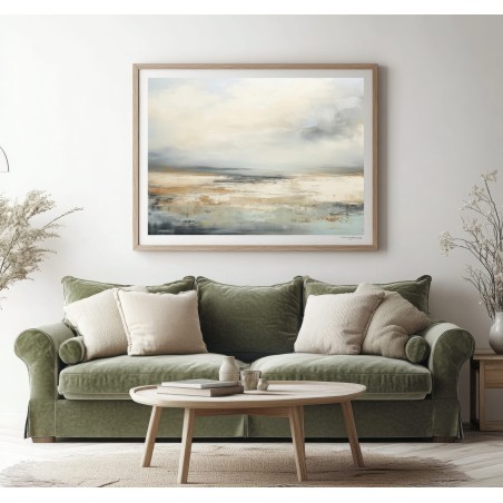 Quadro Moderno Beige e Grigio Materico Per Soggiorno