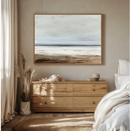 Quadro Rilassante Moderno Mare e Cielo Neutro