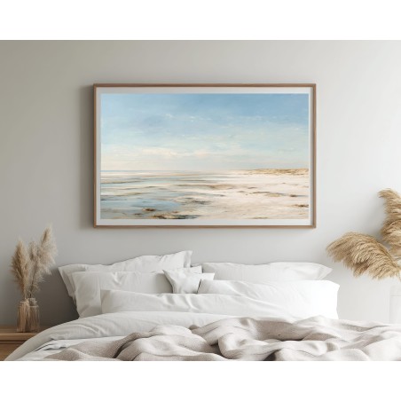 Quadro Spiaggia Minimalista Rilassante Azzurro e Sabbia