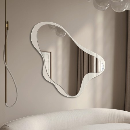 Specchio Per Soggiorno Design Cornice Bianca
