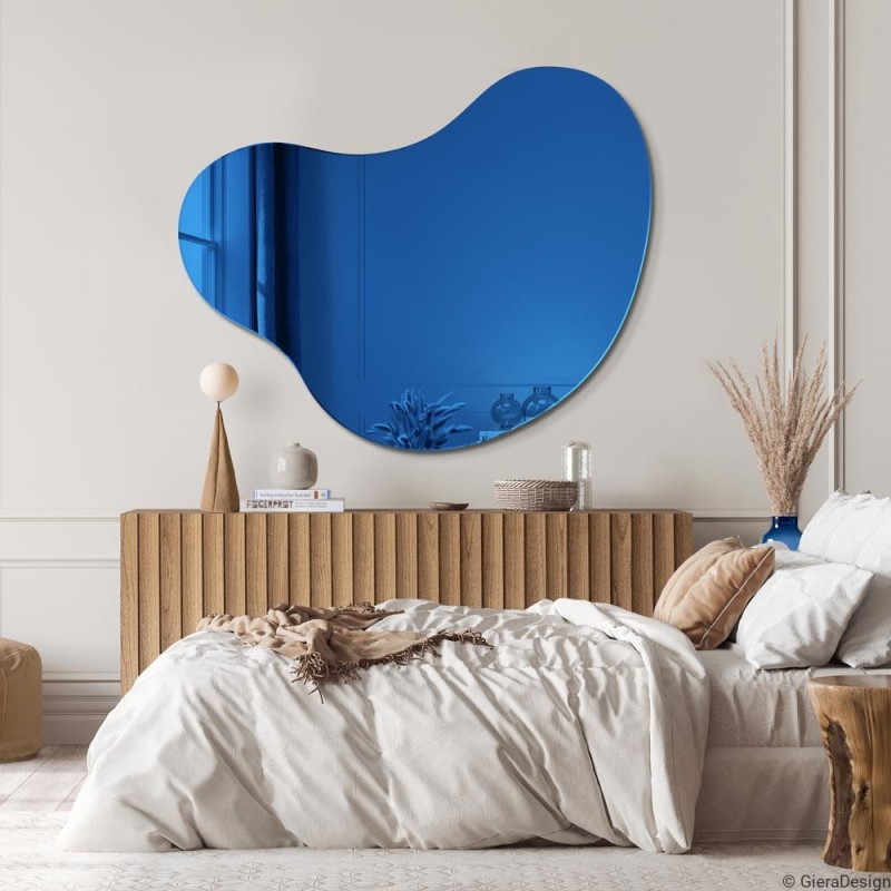 Specchio Colorato Asimmetrico Plama Nº5 Blu