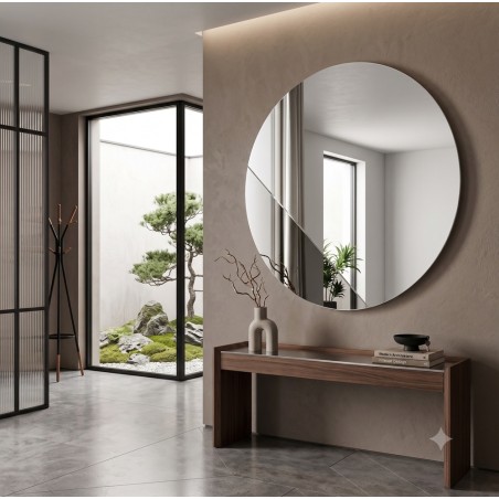 Specchio Rotondo Grande Per Ingresso Moderno Sunset Grafite