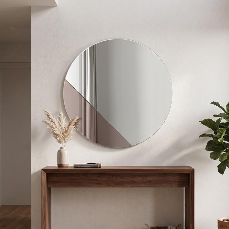 Specchio Decorativo Rotondo Sunset Marrone